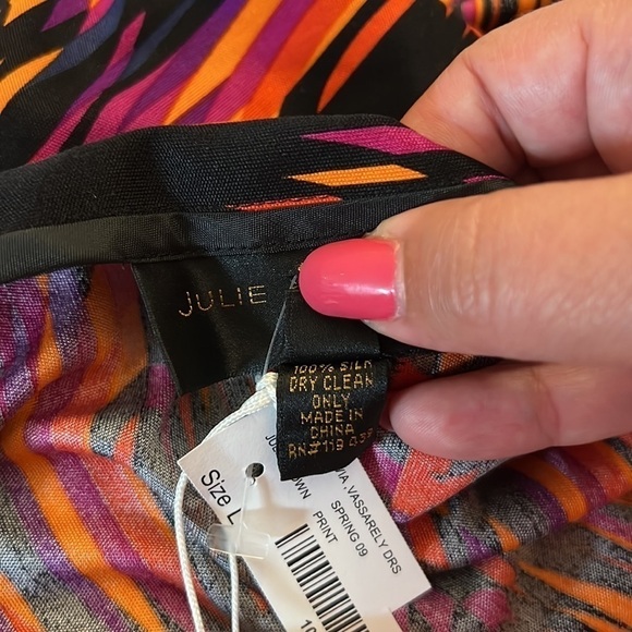 Julie Brown Olivia Silk Maxi Dress Large NWT - Picture 10 of 10